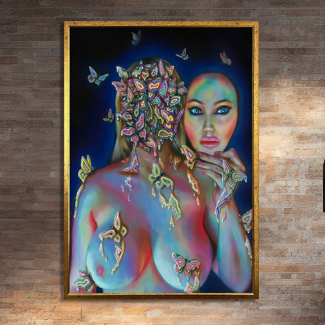 Sensual Butterfly Transformation, Bold Provocative Art