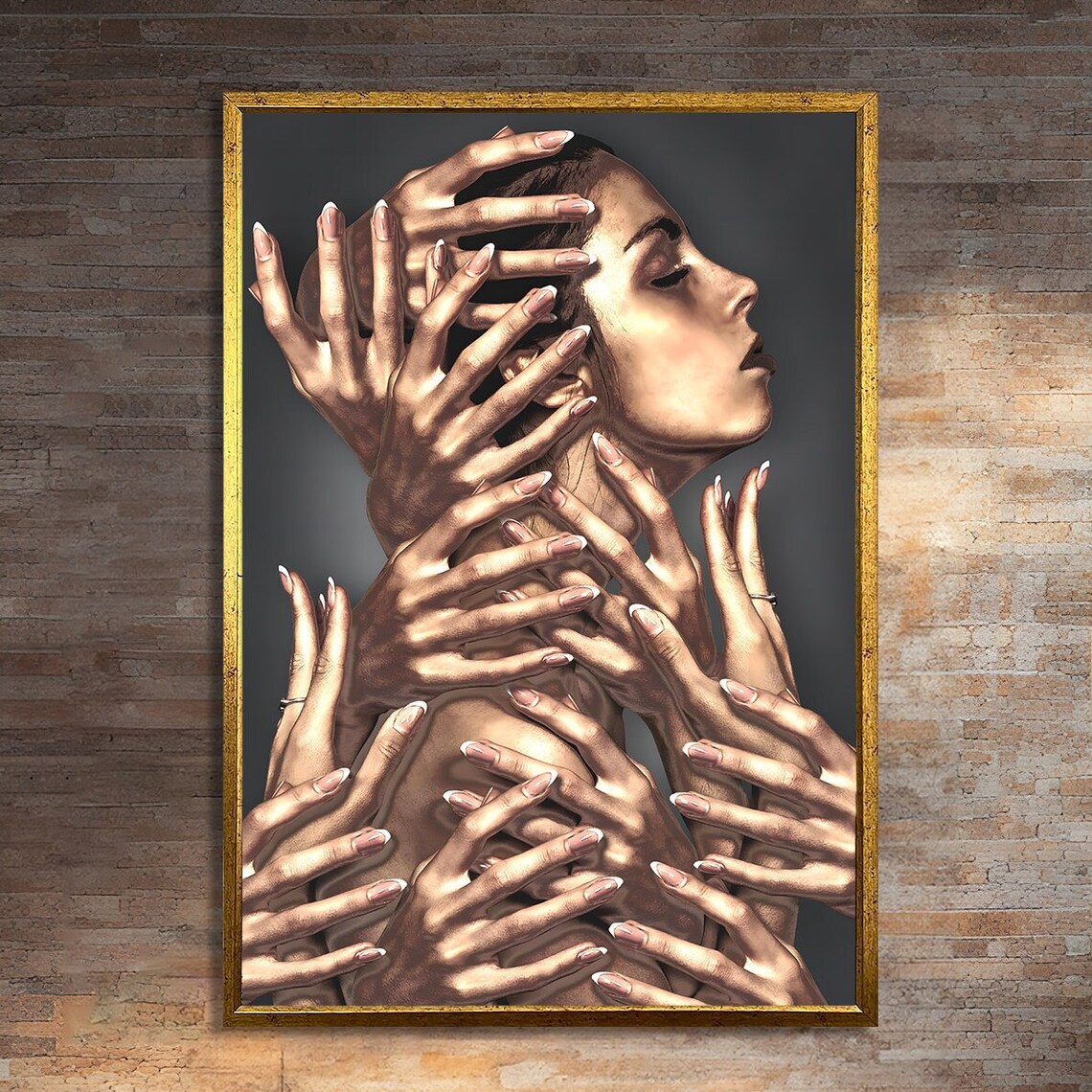 Surreal Portrait Of A Woman, Modern Artistic Print