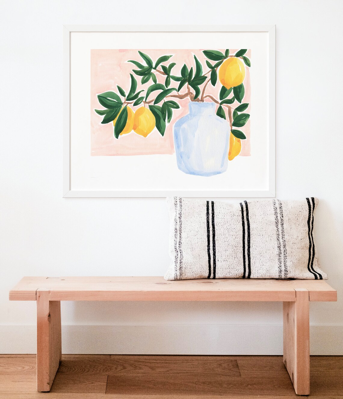 Lemon Tree Branch In A Vase II Art Print - Image 2