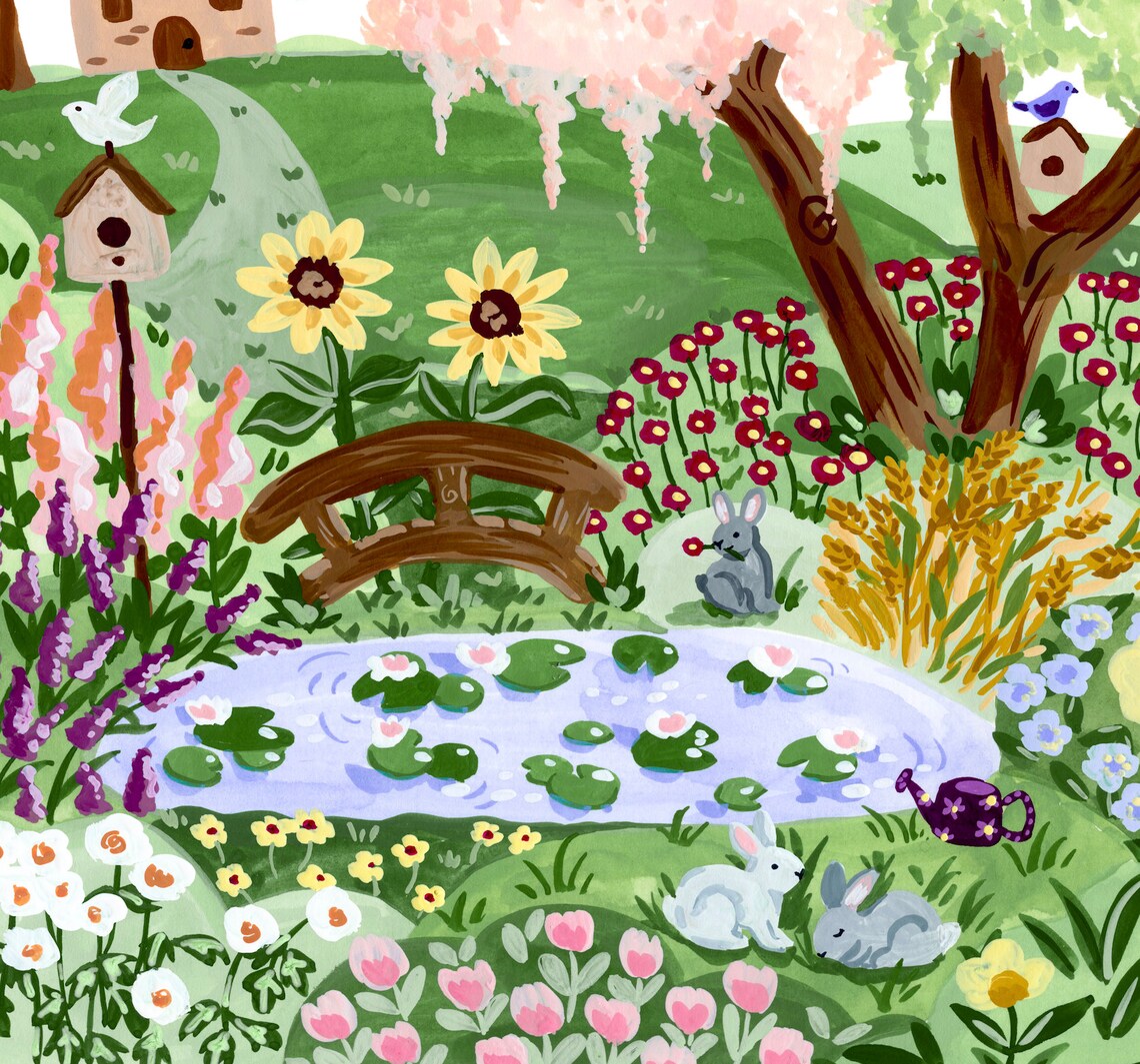 English Spring Garden Floral Art Print, Sabina Fenn - Image 4