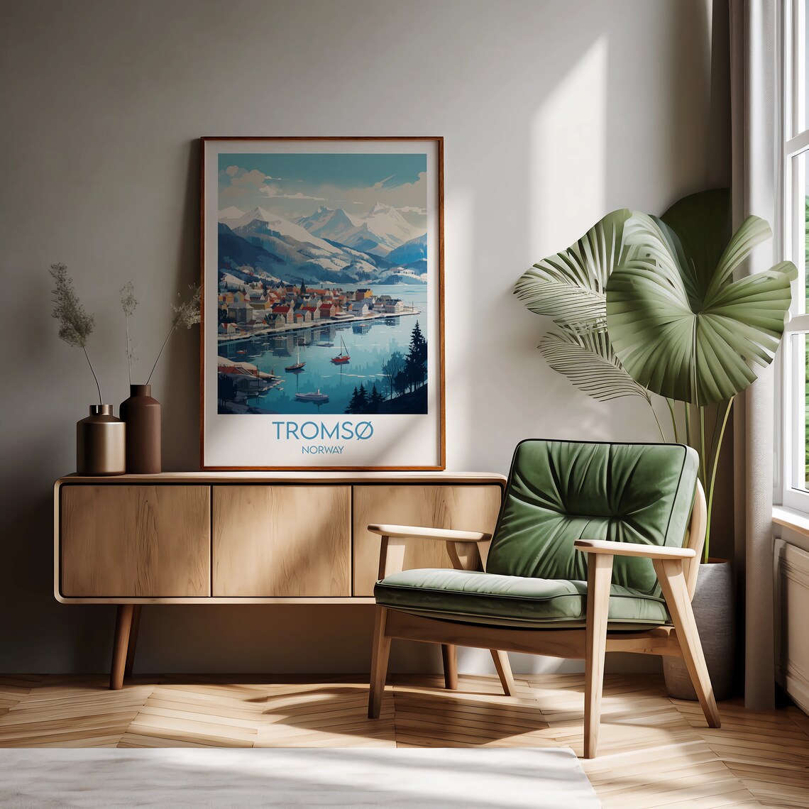 Tromso Travel Poster, Custom Personalised Norway - Image 2