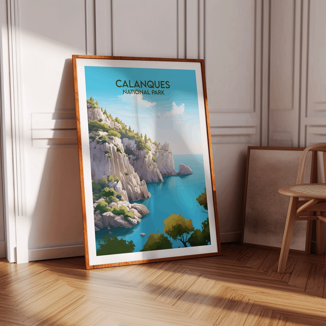 Calanques National Park France Turquoise Cliffs Travel Poster - Image 2