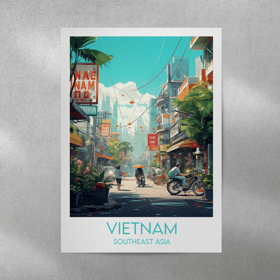 Vietnam Travel Print, Southeast Asia Travel Poster - Image 4