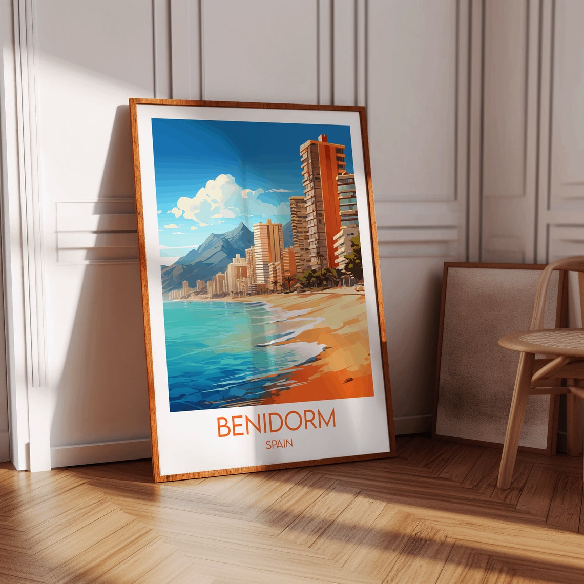 Benidorm Spain Beach Skyline High Rise Turquoise Sea Travel Poster - Image 2