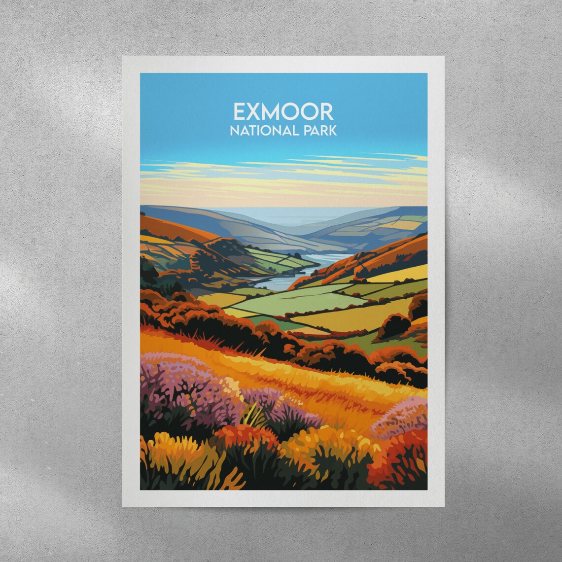 Exmoor National Park Travel Poster, England UK - Image 2
