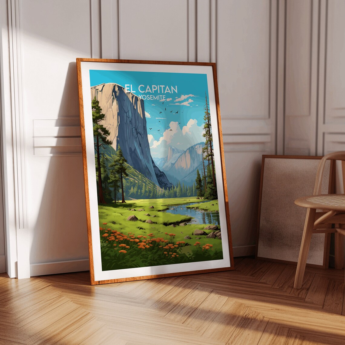 El Capitan Yosemite Granite Cliff Wildflower Meadow Scenic Poster - Image 2
