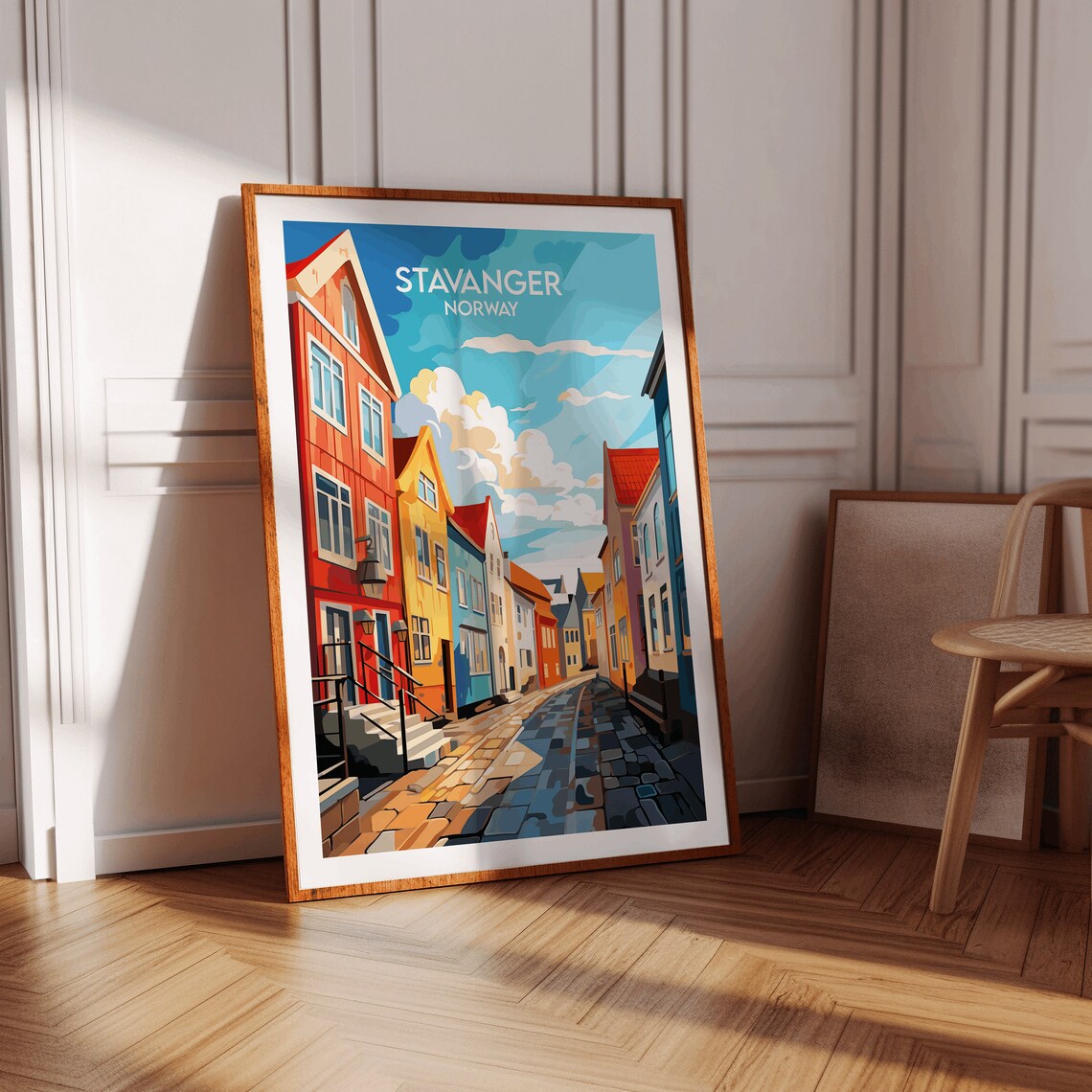 Stavanger Travel Poster, Norway Custom Personalised - Image 3