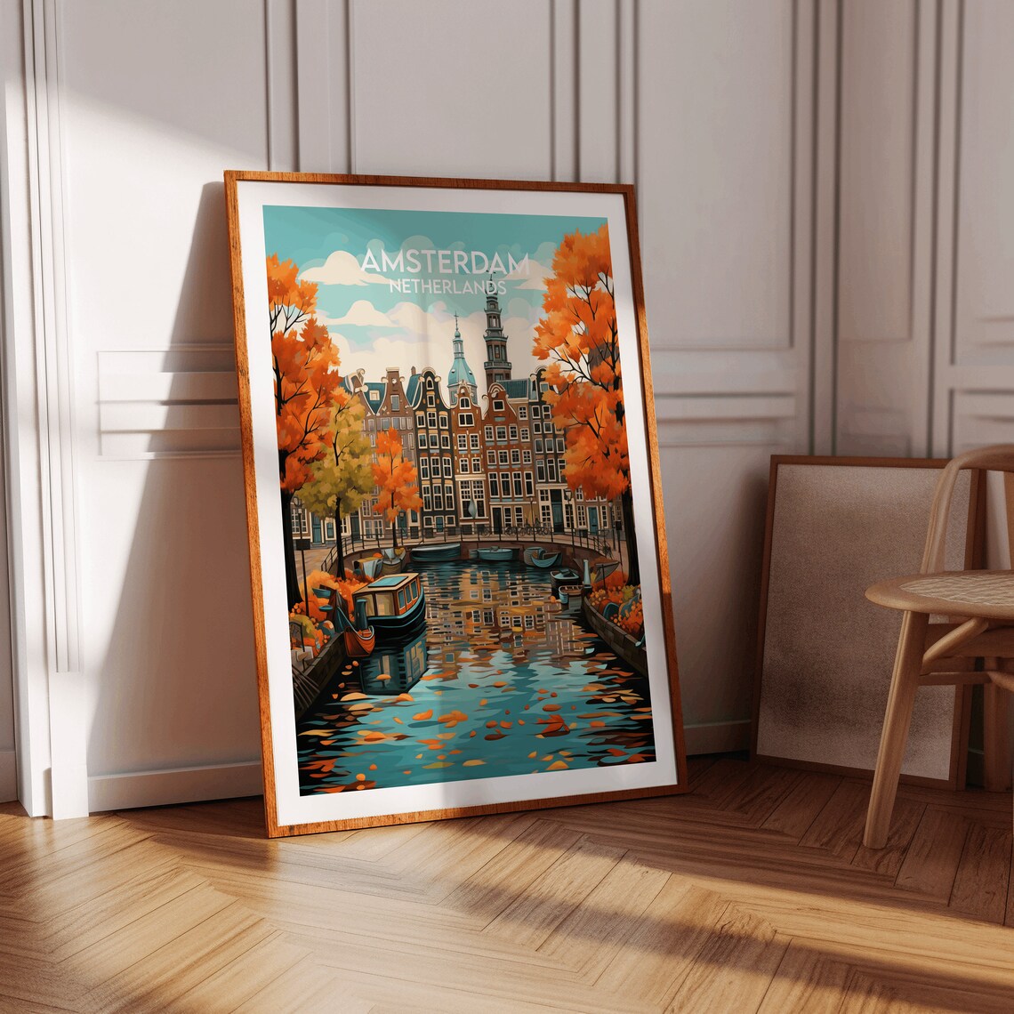 Amsterdam Travel Poster, Custom Personalised Gift - Image 3