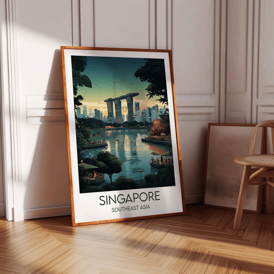 Singapore Travel Poster, Southeast Asia Travel Print - Image 2