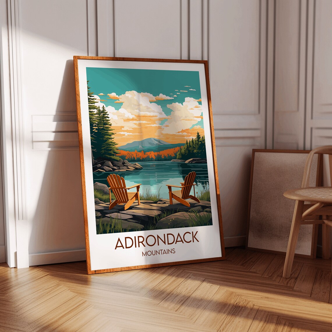 Adirondack Mountains Travel Poster, New York Travel - Image 3