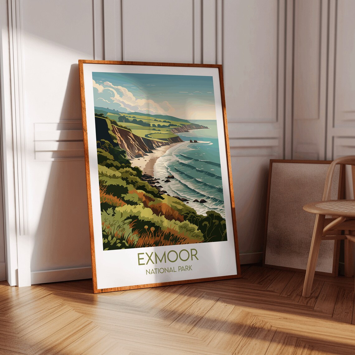 Exmoor National Park Travel Poster, United Kingdom - Image 3