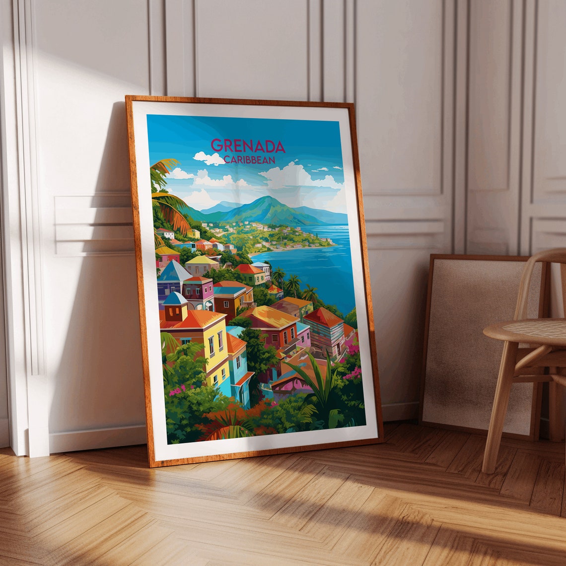 Grenada Travel Print Caribbean Poster Custom Personalised Wedding Birthday Gift - Image 2