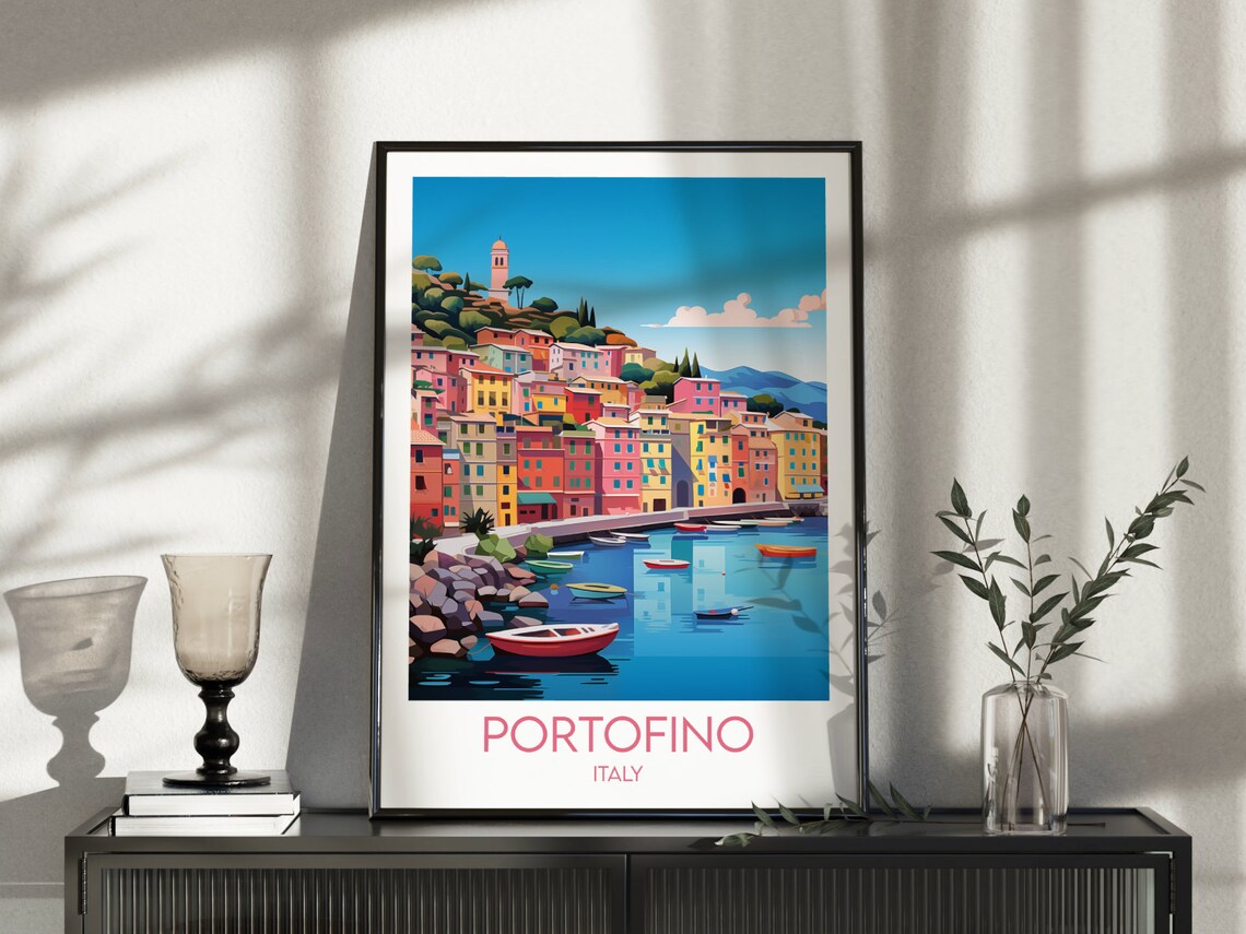 Portofino Travel Poster, Italy Custom Personalised - Image 3
