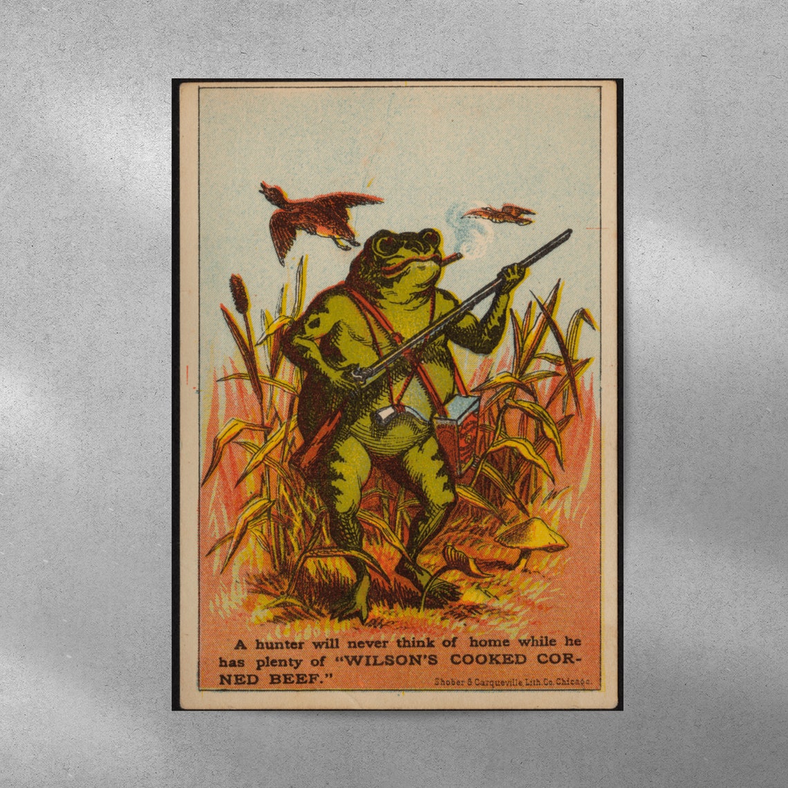 Vintage Frog Poster Wall Art Print A3 A4 A5 Funny Bathroom Kitchen Office Hunting Shooting Game Gift Home Decor Accessories - Image 4