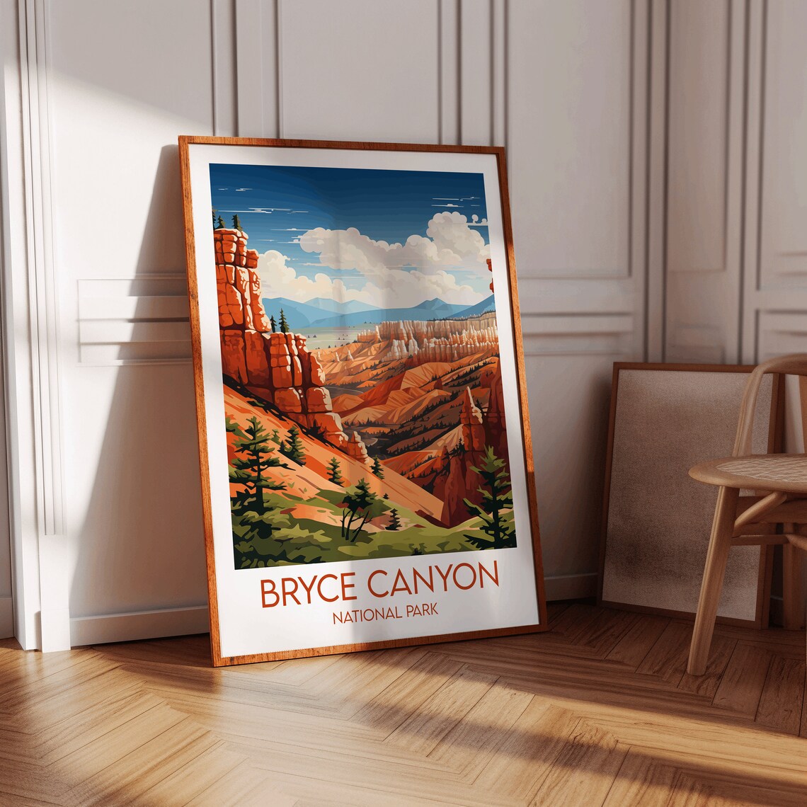 Bryce Canyon National Park Orange Rock Desert Vista Travel Poster - Image 2