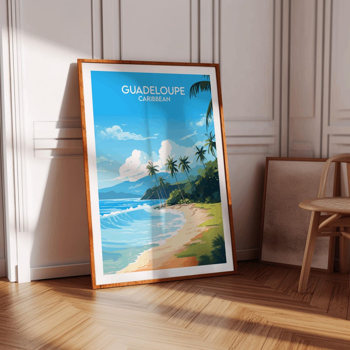 Guadeloupe Travel Print Caribbean Poster Custom Personalised Wedding Birthday Gift - Image 3