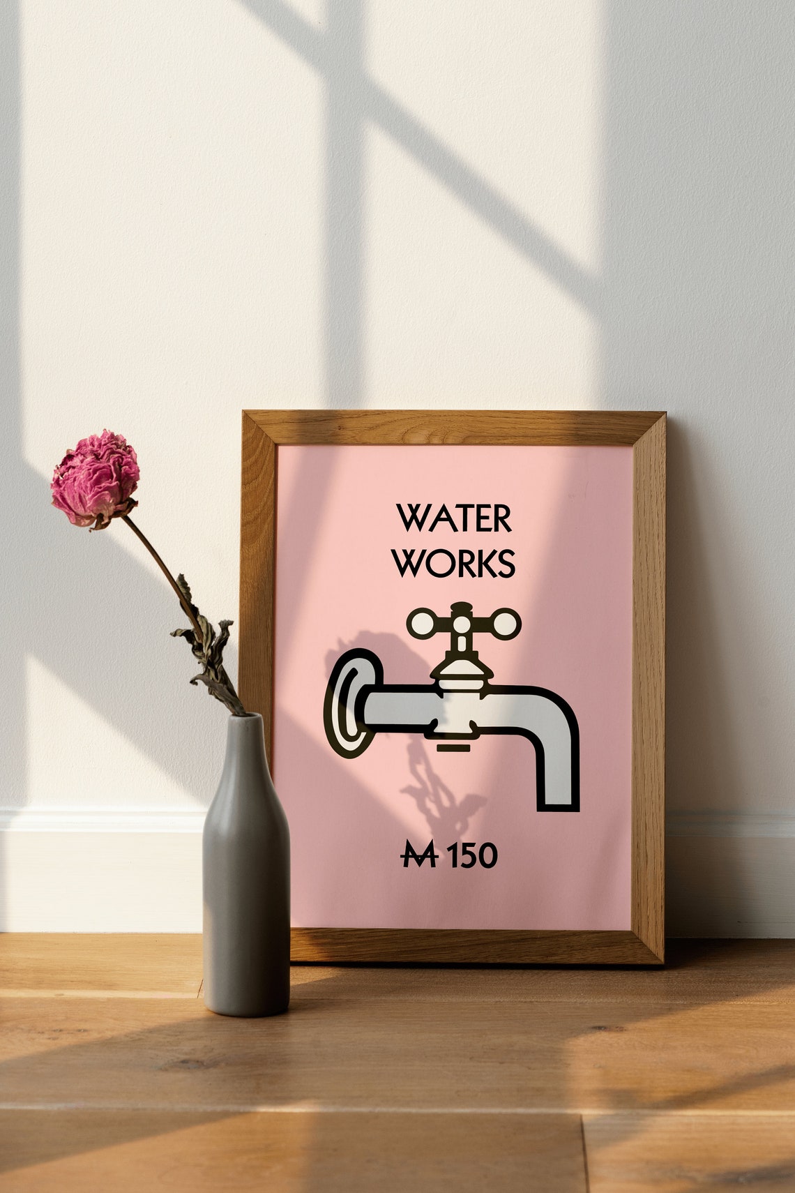 Waterworks Monopoly Inspired Pink Bathroom Print Poster A3 A4 A5 Funny Bathroom Home Decor Wall Art Accessories Gift - Image 2