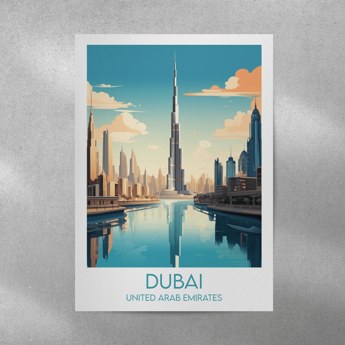 Dubai Travel Print, United Arab Emirates Poster - Image 2