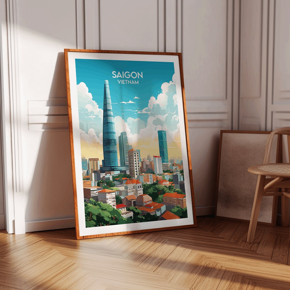 Saigon Vietnam Skyline Modern Towers Cityscape Travel Poster - Image 4
