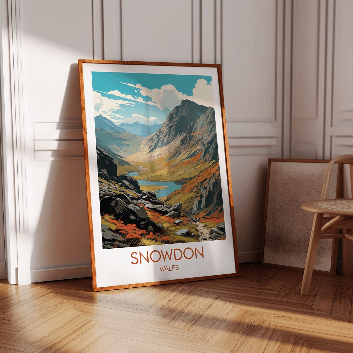 Mount Snowdon Travel Poster, Wales Custom Personalised - Image 3
