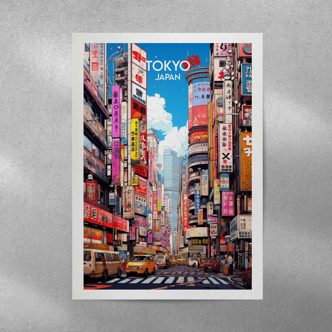 Tokyo Travel Print, Japan Poster for Custom Personalised Gifts - Image 4
