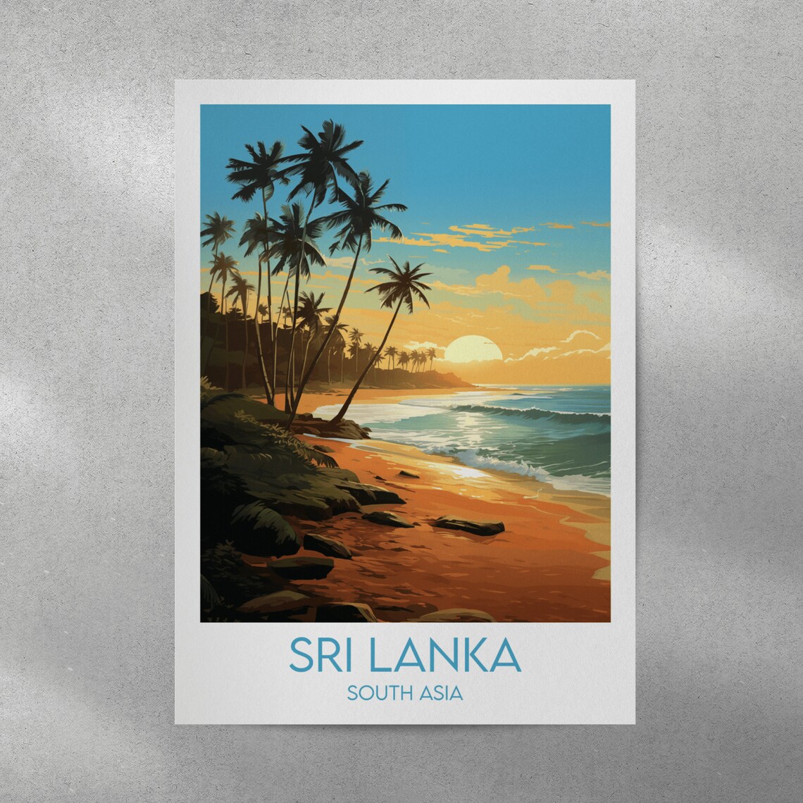 Sri Lanka Travel Poster, Indian Ocean Travel Print - Image 4