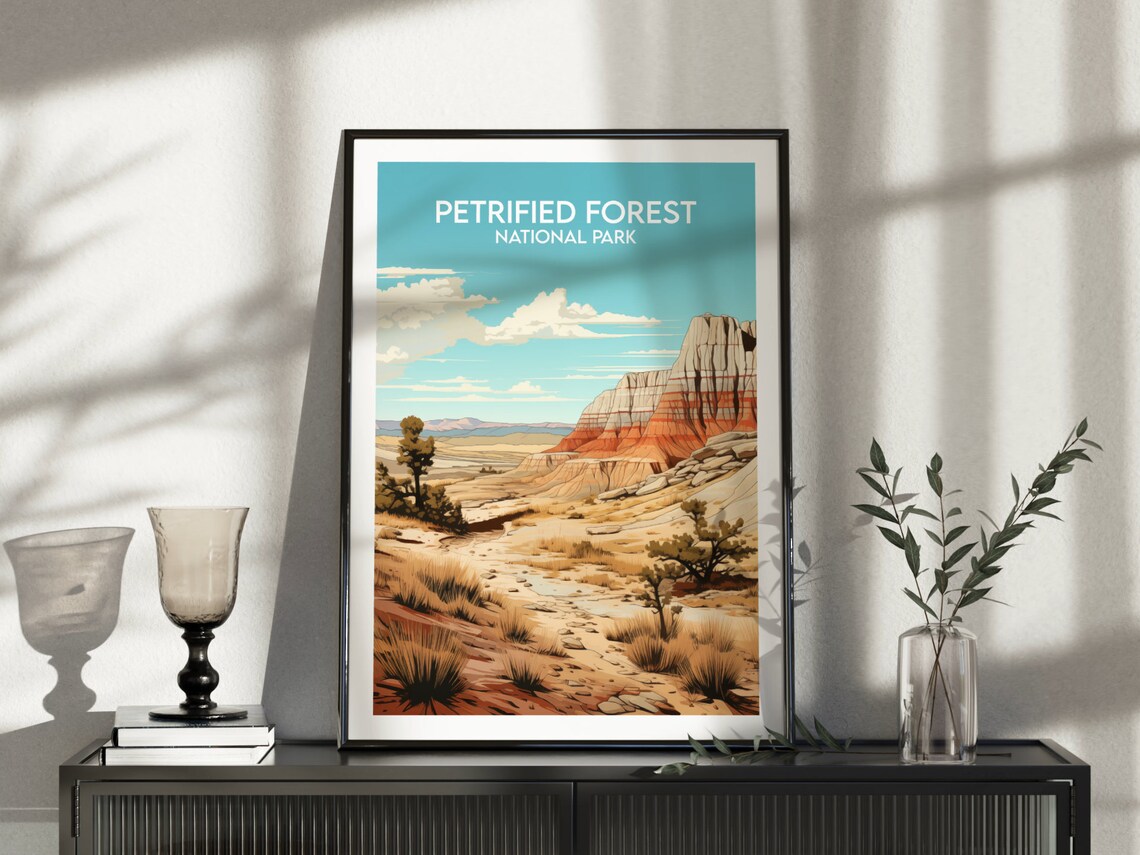 Petrified Forest National Park Arizona Desert Vista Vintage Travel Poster - Image 5