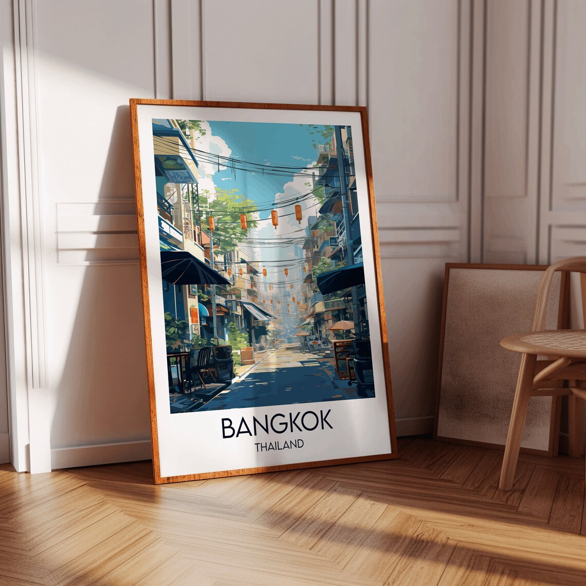 Bangkok Travel Poster, Thailand Custom Personalised - Image 2