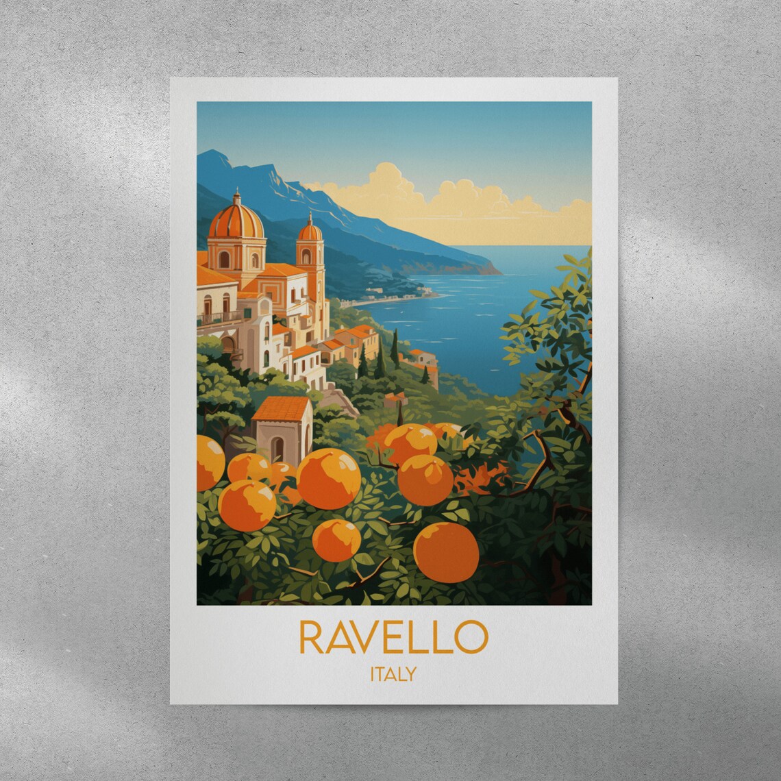 Ravello Amalfi Coast Travel Poster, Italy Print - Image 5