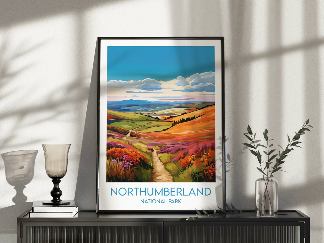 Northumberland National Park Travel Poster, England - Image 3