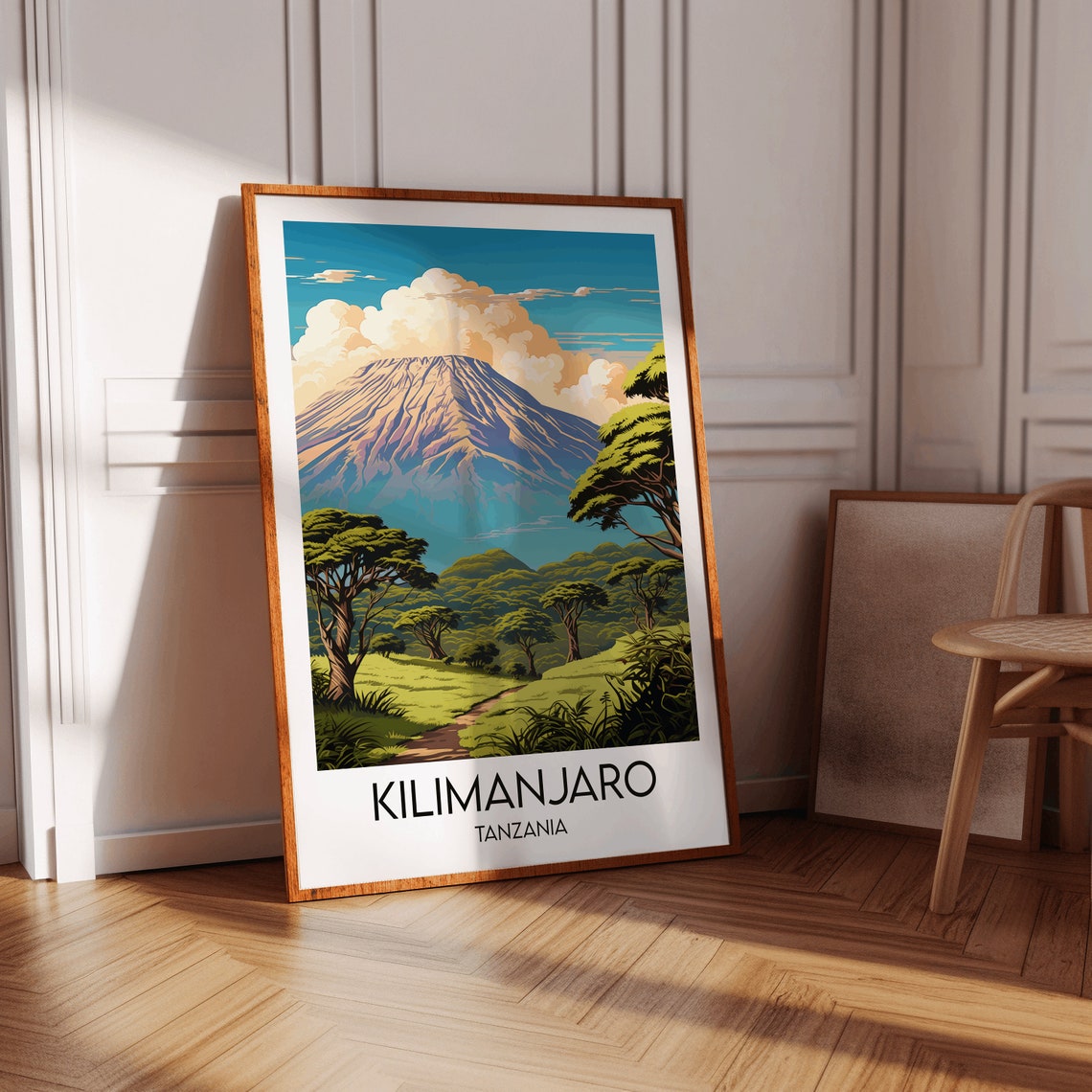 Kilimanjaro Tanzania Mountain Safari Adventure Retro Travel Poster - Image 3