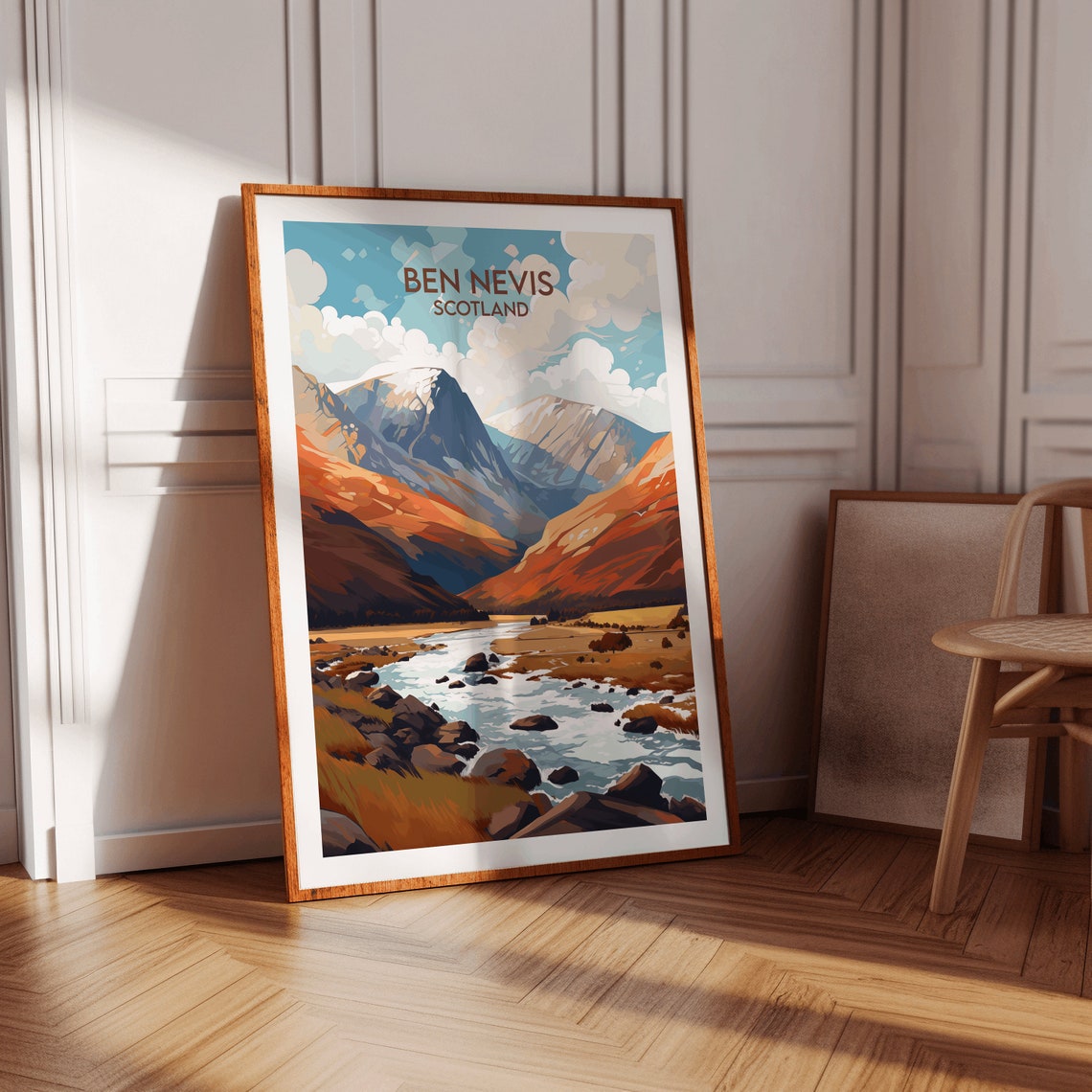Ben Nevis Scotland Mountain River Highlands Classic Travel Art Poster - Image 4