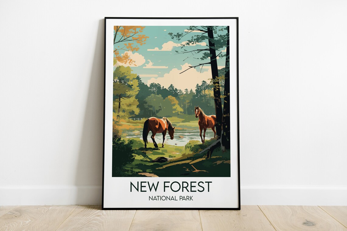 New Forest National Park Gift Travel Poster