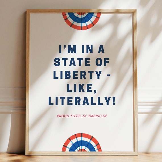 Funny 4th Of July Wall Art Liberty Quote