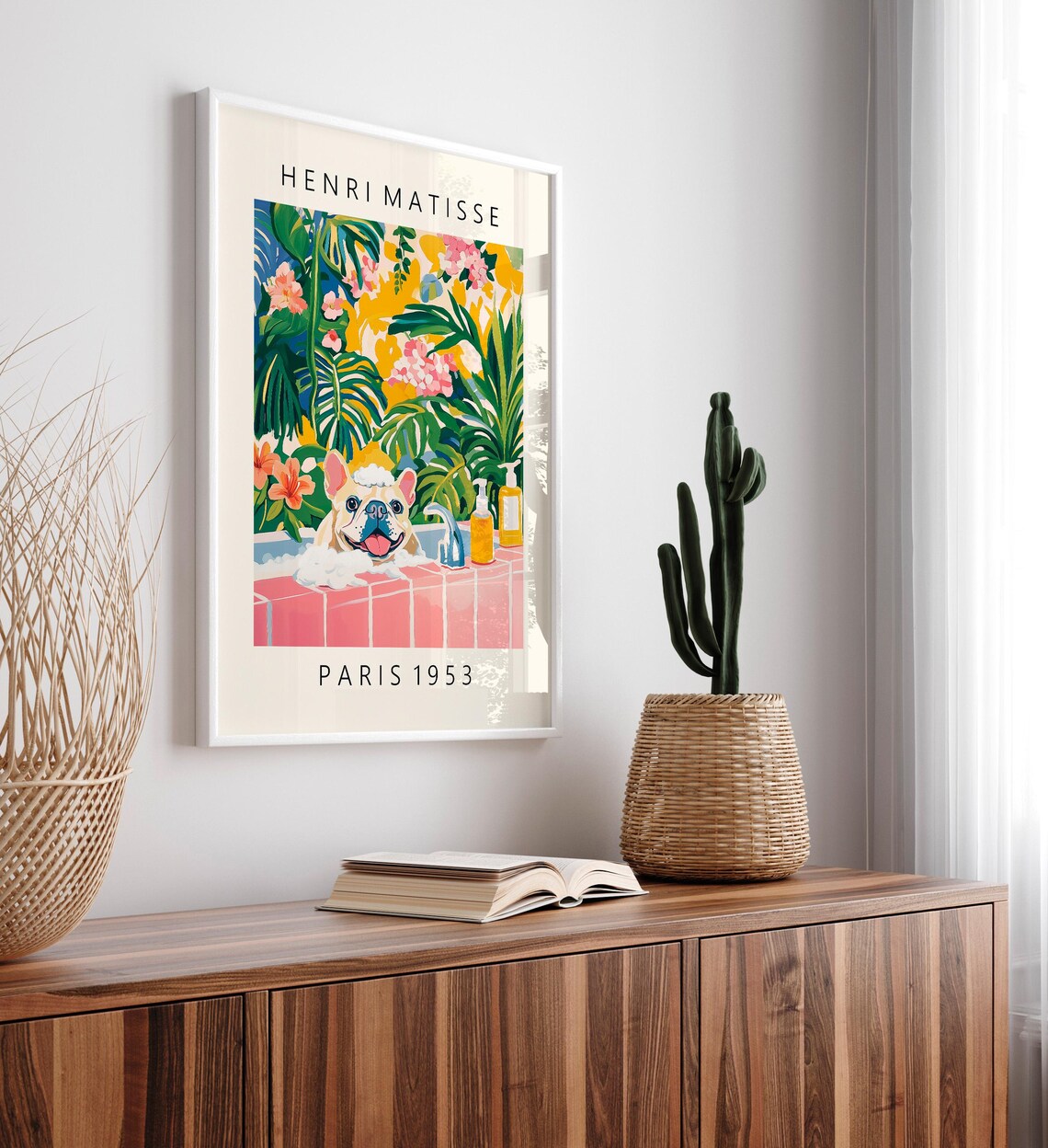 French Bulldog Matisse-Inspired Mid-Century Art Print - Image 6