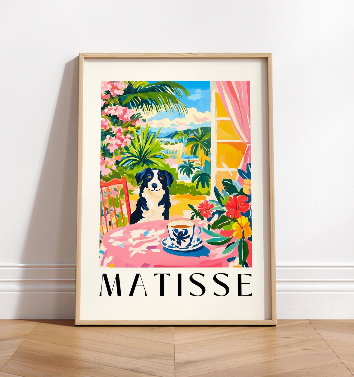 Border Collie Coffee Poster, Funny Kitchen Decor