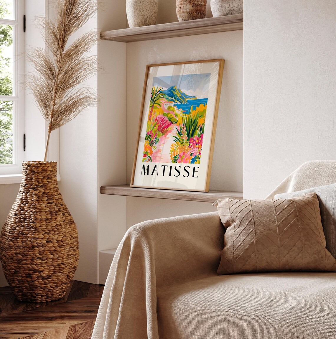 Mediterranean Town In Henri Matisse Style, Art Print - Image 6