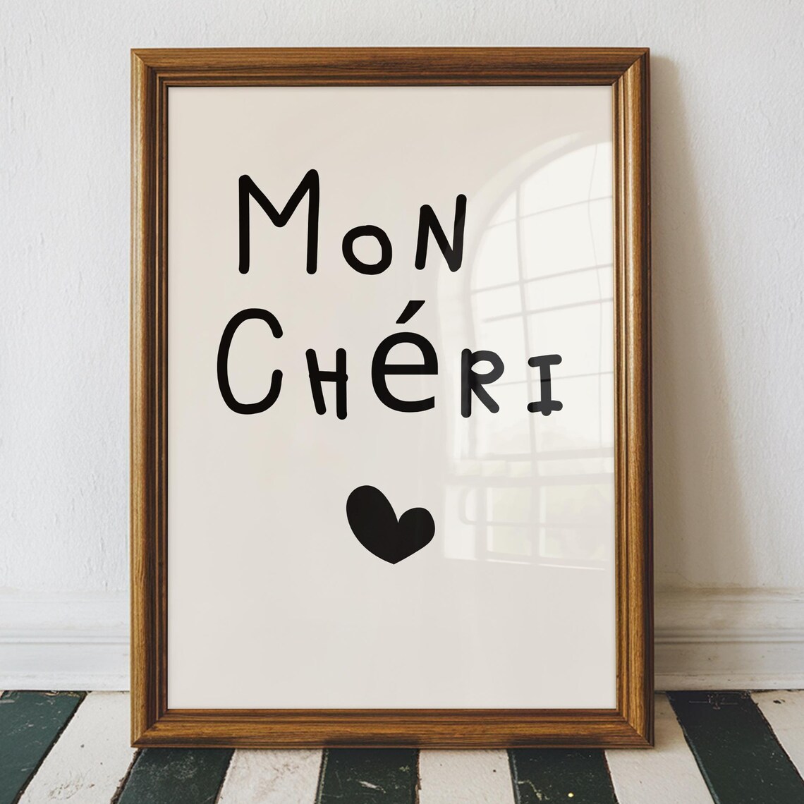 Mon Cheri Art French Wall Art French Art Print French Wall Decor French Art Print Minimalist Print