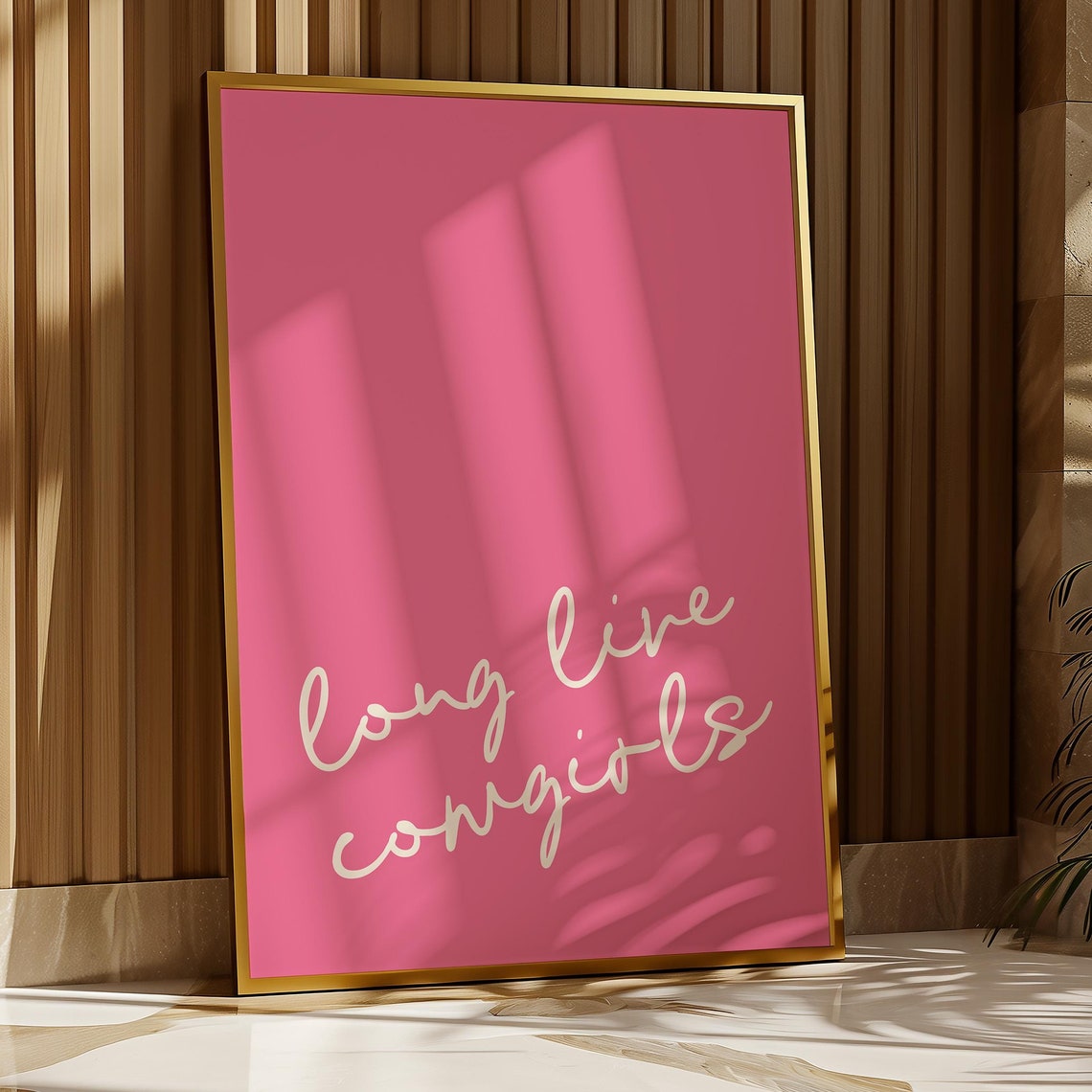 Long Live Cowgirls Pink Script Poster Trendy Western Quote Design