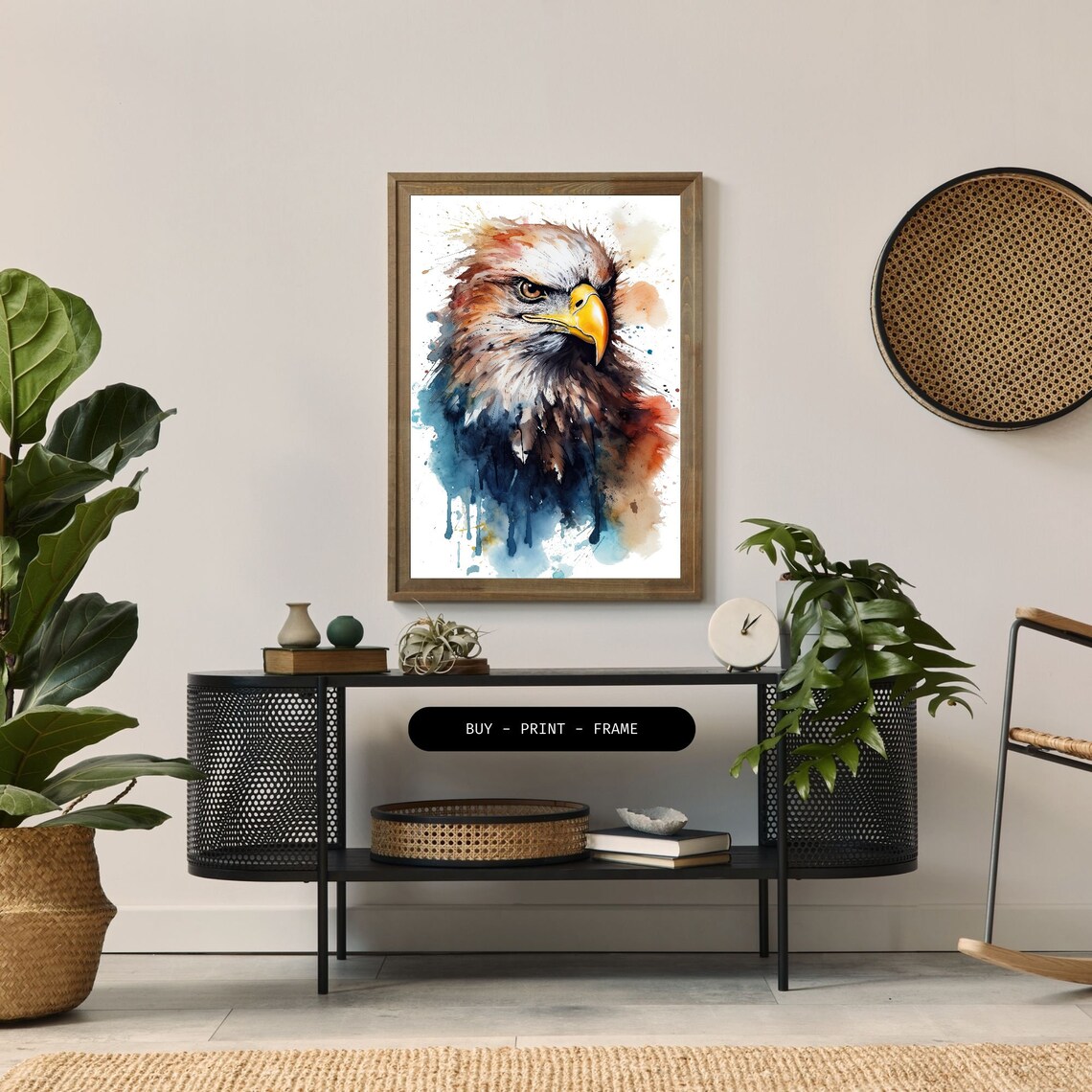 Eagle Watercolor - Modern Bird Decor, Art Print - Image 2