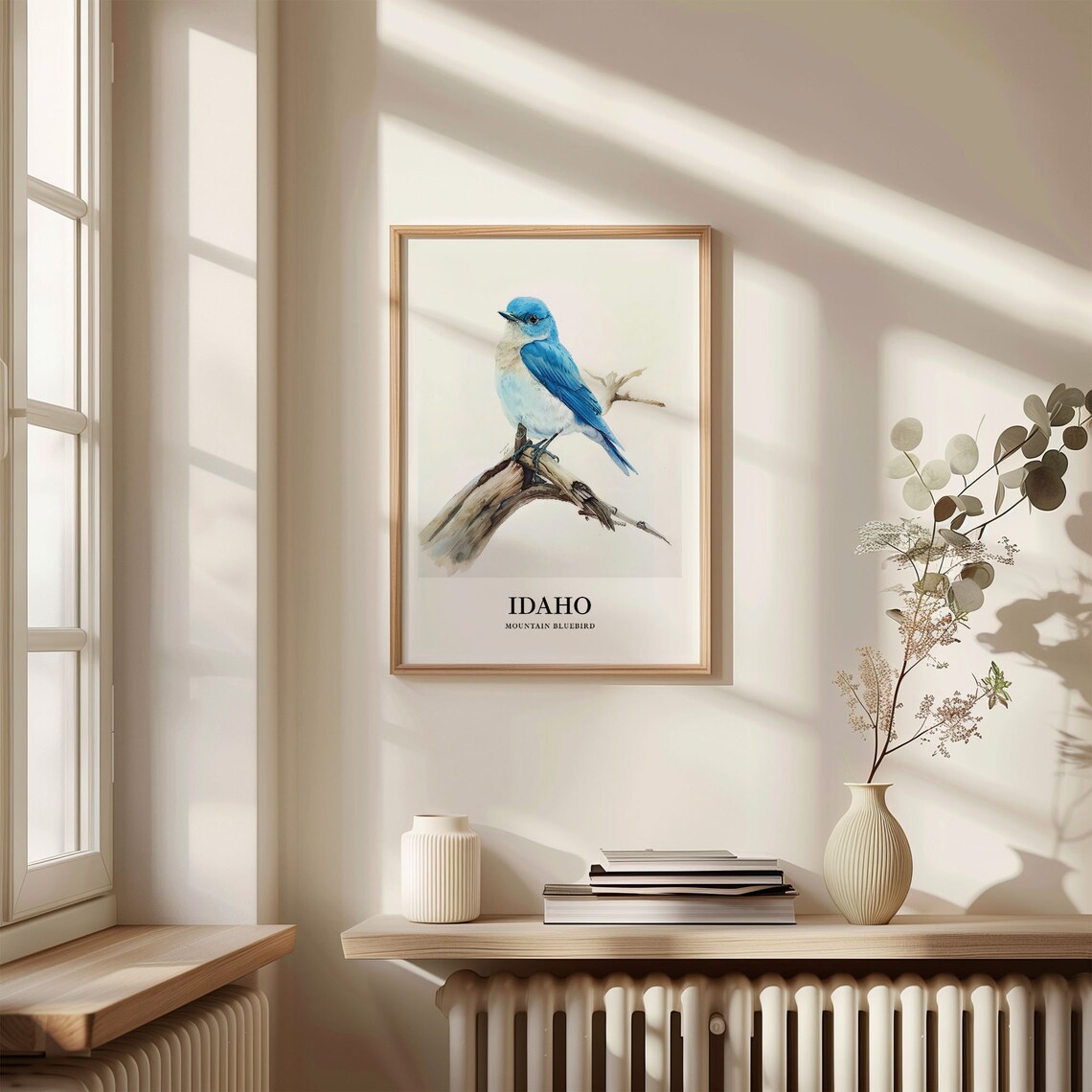 Idaho State Bird and Flower Art Print - Image 3