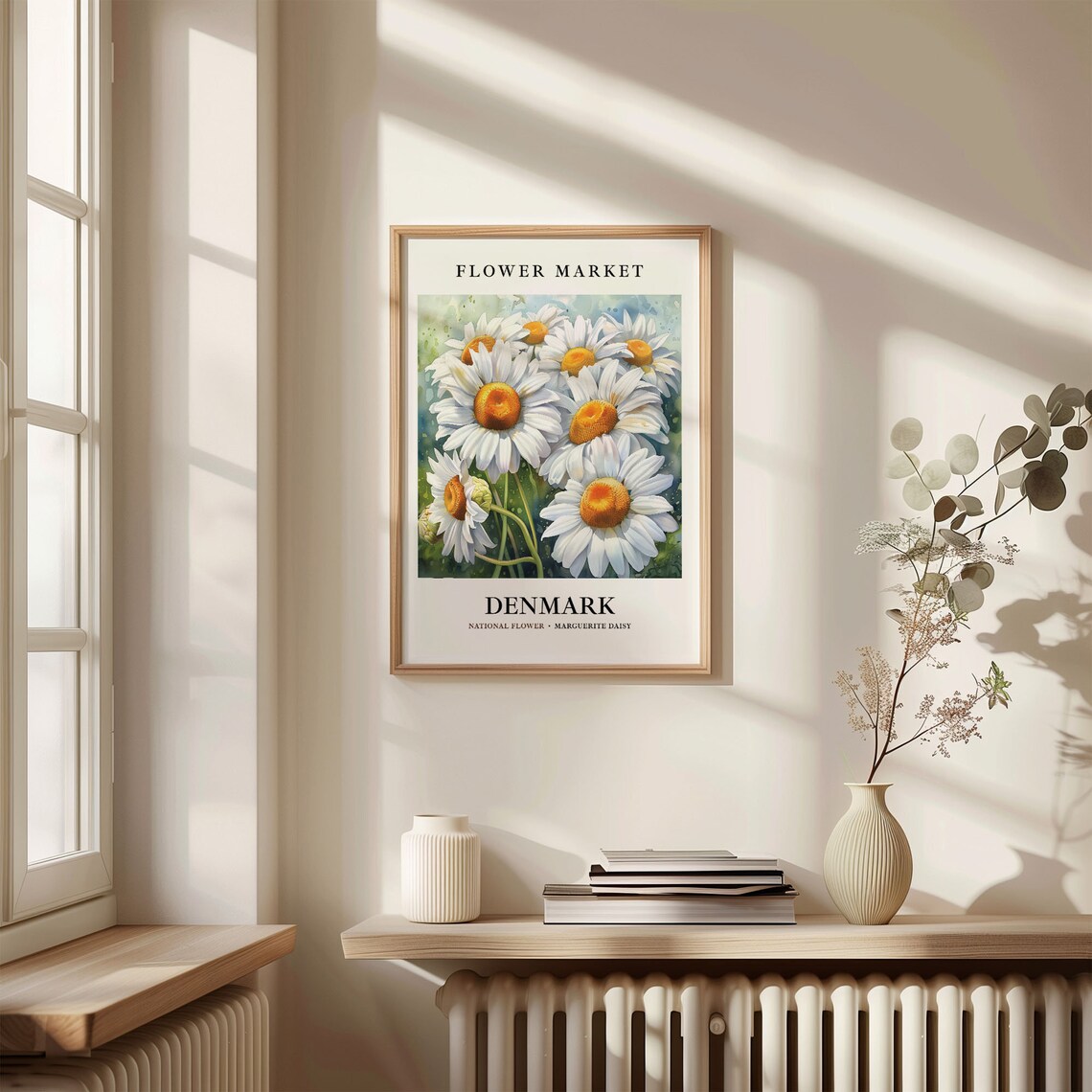 Denmark Marguerite Daisy Art Print, 1960s Botanical - Image 3