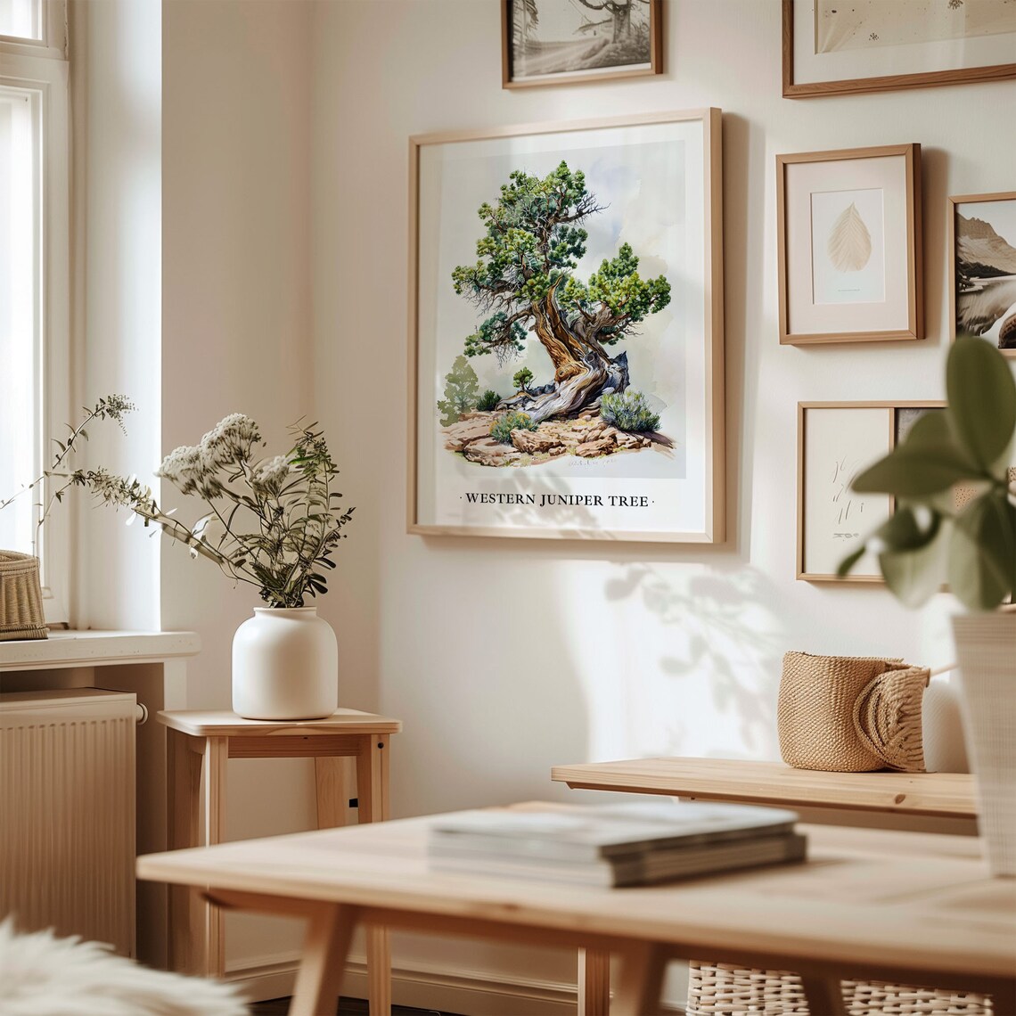 Western Juniper Tree Art Print, Rustic Botanical - Image 2