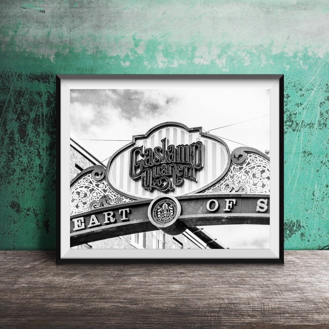 Gaslamp Quarter Historic Arch Sign San Diego Street Photography Poster - Image 2