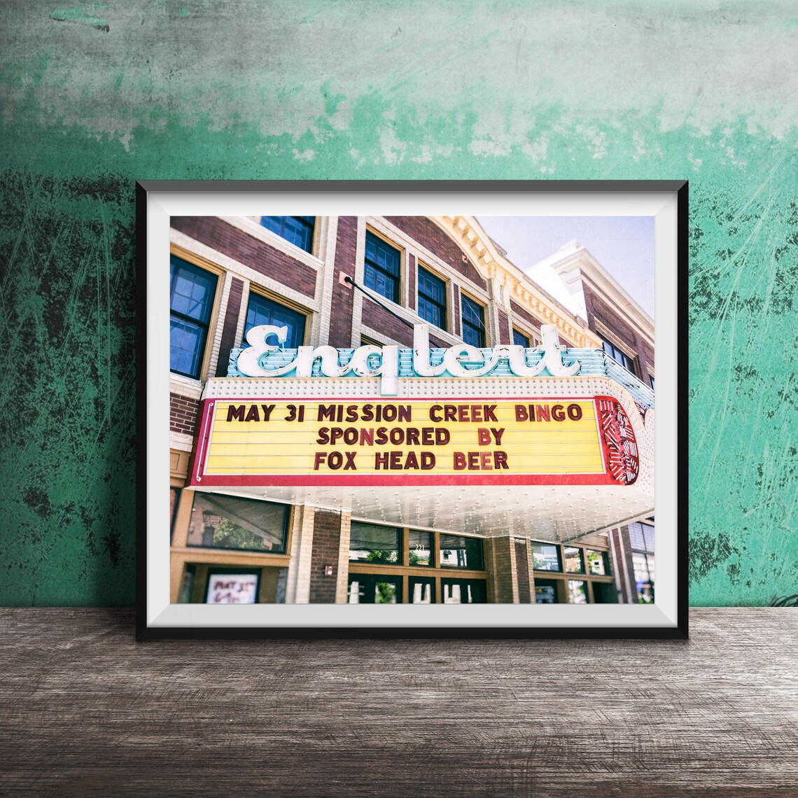 Historic Englert Theatre Iowa City Bingo Night Marquee Poster