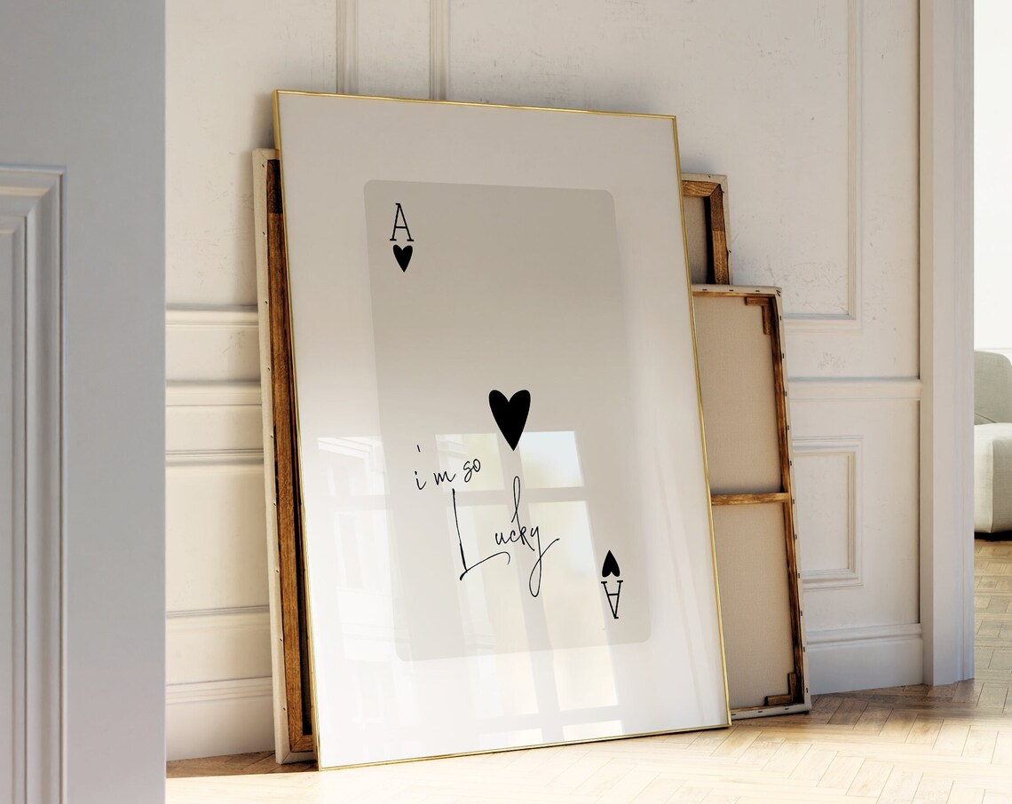 Lucky Girl Syndrome Ace of Hearts Art Print