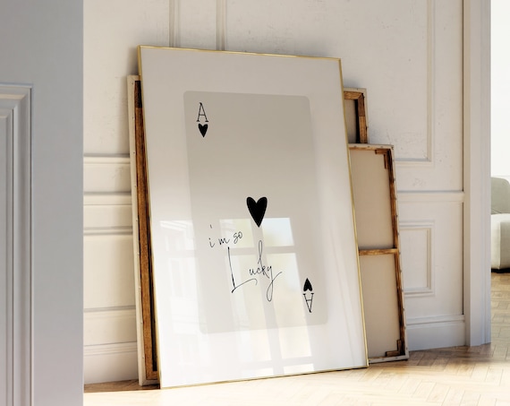 Lucky Girl Syndrome Ace of Hearts Art Print