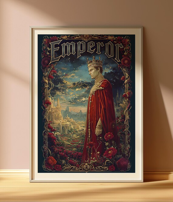 Tarot Emperor Card, Dark Fantasy Art Print