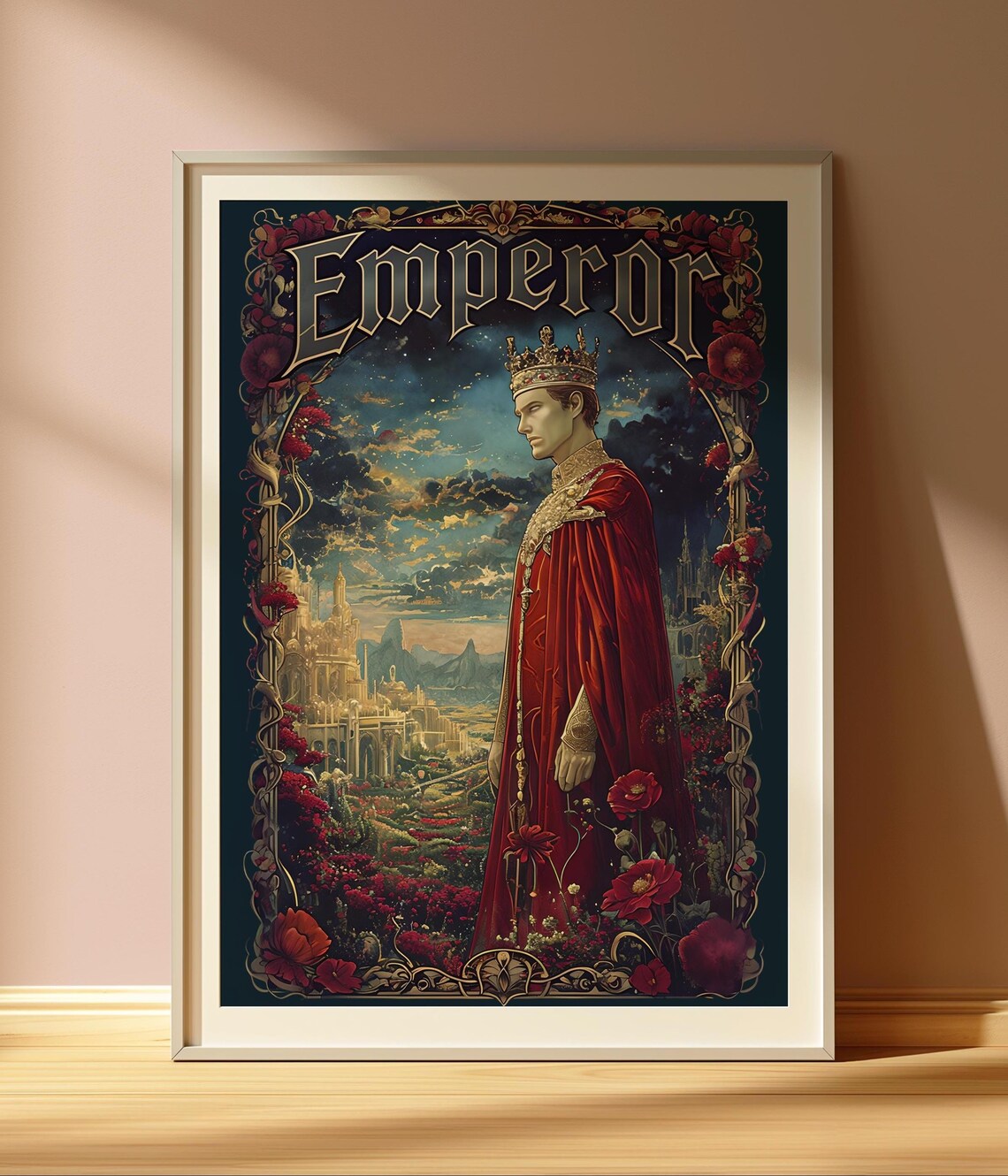 Tarot Emperor Card, Dark Fantasy Art Print