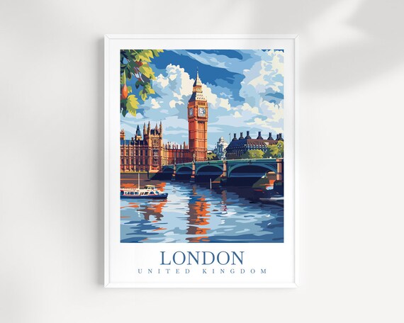 London Travel Print, England Travel Poster